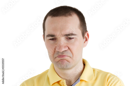 Photo: man with a grievance expression man with a grievance expression