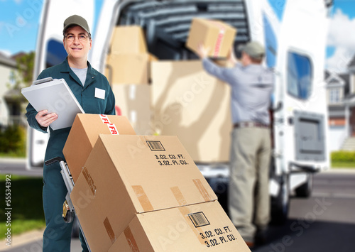 Photo: Delivery courier. Delivery courier.