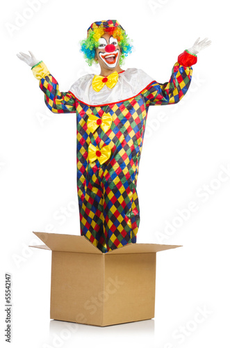 Photo: Clown jumping out of the box Clown jumping out of the box