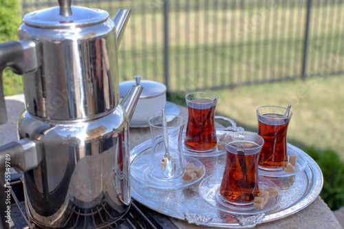 Photo: Contemporary Turkish Tea Served Contemporary Turkish Tea Served