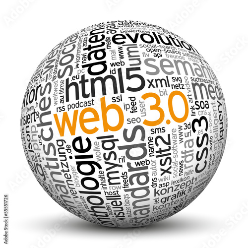 Vector: Kugel, Web 3.0, HTML5, CSS3, Semantik, Onthologie, Multimedia Kugel, Web 3.0, HTML5, CSS3, Semantik, Onthologie, Multimedia