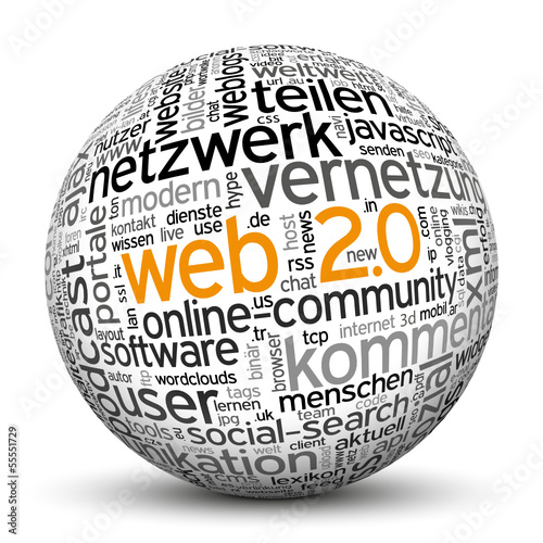 Vector: Kugel, Web 2.0, Netzwerk, Community, Portale, Chat, Social, 3D Kugel, Web 2.0, Netzwerk, Community, Portale, Chat, Social, 3D