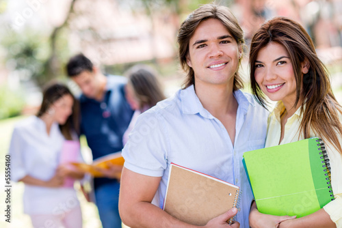 Photo: Happy couple of students Happy couple of students
