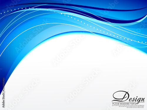 Vector: abstract blue wave Background abstract blue wave Background