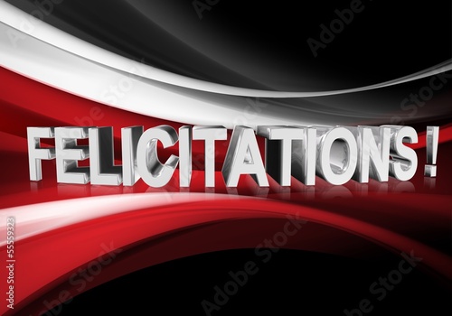 Illustration: félicitations 3D félicitations 3D