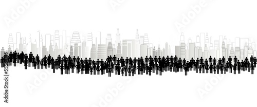Illustration: foule foule