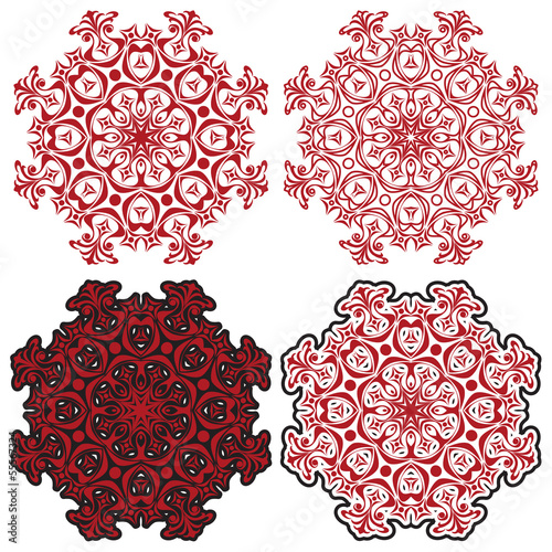 Vector: Beautiful lace pattern. The circular background. Beautiful lace pattern. The circular background.