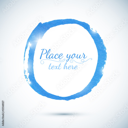 Vector: Blue paint vector circle template for your text Blue paint vector circle template for your text