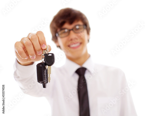 Photo: Guy with car keys Guy with car keys