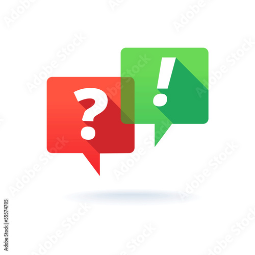 Vector: question and answer question and answer