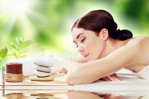 Photo: Girl at spa massage Girl at spa massage