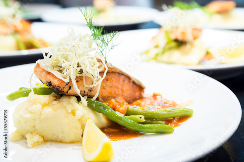 Photo: gourmet Grilled Salmon Steak gourmet Grilled Salmon Steak