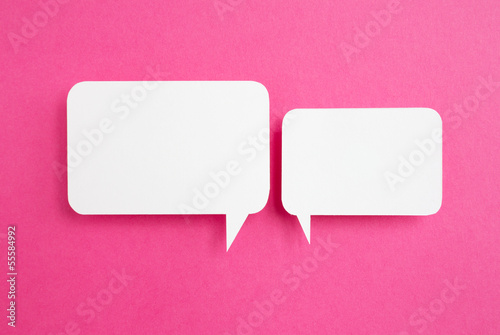 Photo: paper speech bubble paper speech bubble