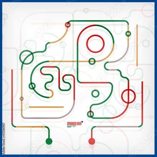Vector: Abstract modern line art Abstract modern line art