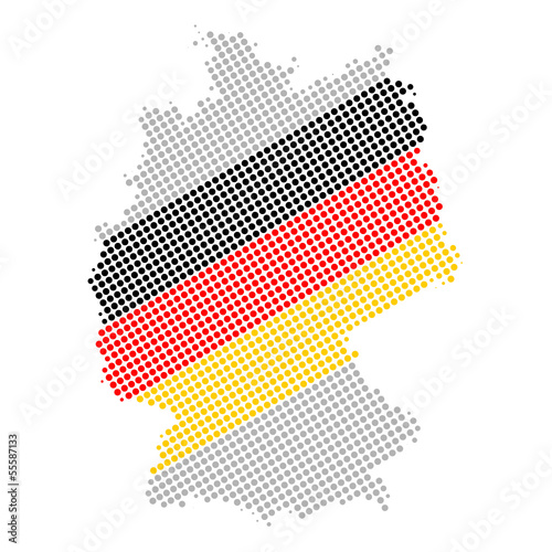 Vector: deutschlandkarte grau gepunktet II deutschlandkarte grau gepunktet II