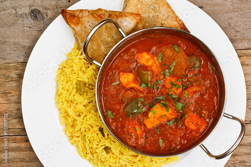 Photo: Chicken jalfrezi balti dish Chicken jalfrezi balti dish