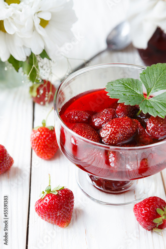 Photo: strawberries and strawberry jam strawberries and strawberry jam