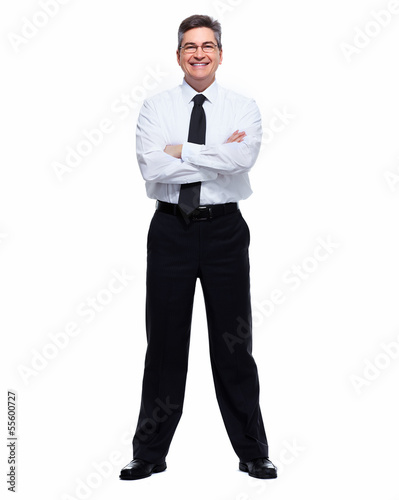 Photo: Businessman isolated on white. Businessman isolated on white.