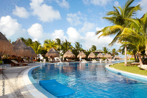 Photo: Swimming pool at caribbean resort. Swimming pool at caribbean resort.