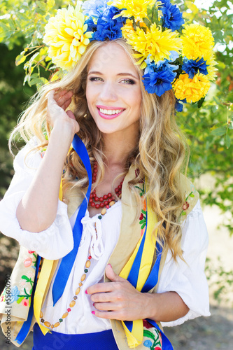 Photo: portrait of a beautiful ukrainian girl in national costume portrait of a beautiful ukrainian girl in national costume