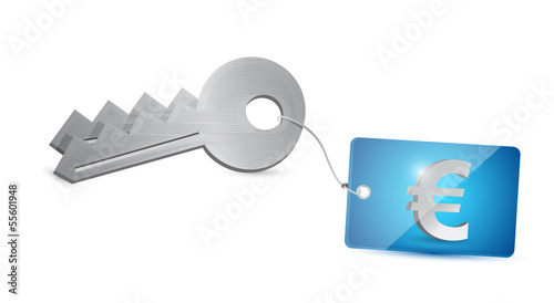 Illustration: key euro security illustration design key euro security illustration design