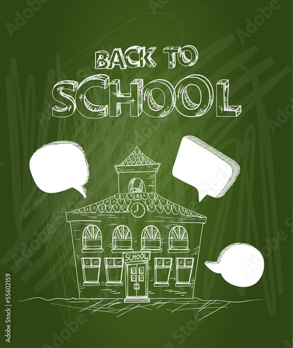Vector: Back to school text house social media bubbles EPS10 file. Back to school text house social media bubbles EPS10 file.