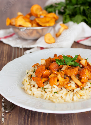 Photo: Risotto with chanterelles Risotto with chanterelles