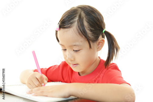 Photo: 勉強をする女の子 勉強をする女の子