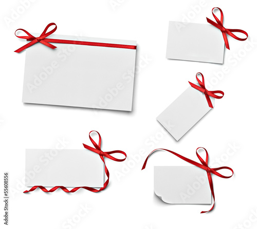 Photo: ribbon bow card note chirstmas celebration greeting ribbon bow card note chirstmas celebration greeting