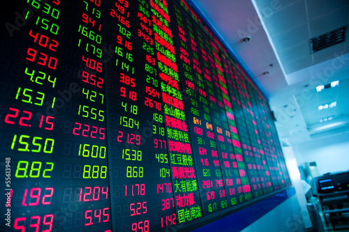 Photo: Stock market quotes Stock market quotes