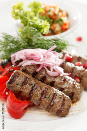 Photo: kebab with vegetables kebab with vegetables