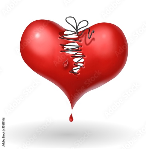 Illustration: cuore infranto cuore infranto