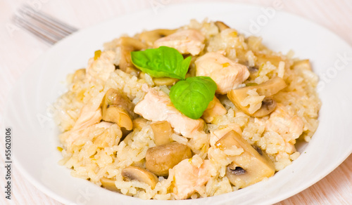 Photo: Rice with Chicken and Mushrooms Rice with Chicken and Mushrooms