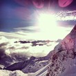 sunset and snow in altitude sunset and snow in altitude