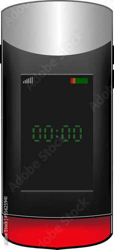 Vector: Realistic mobile phone with blank screen isolated Realistic mobile phone with blank screen isolated