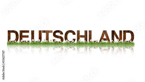Photo: Deutschland, Holzbuchstaben Deutschland, Holzbuchstaben