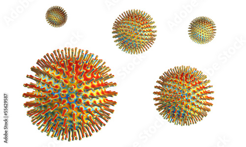 Illustration: Isolated virus Isolated virus