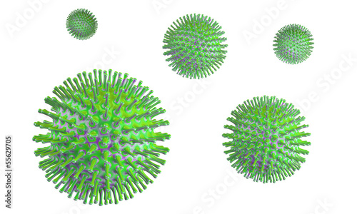 Illustration: Isolated virus Isolated virus