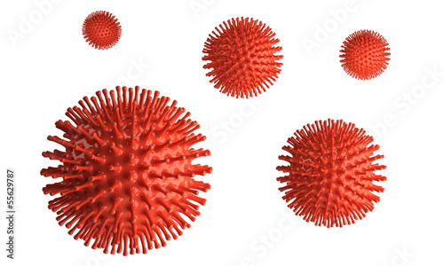 Illustration: Isolated virus Isolated virus
