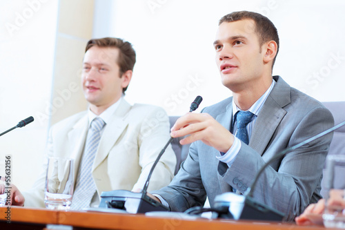 Photo: Two businessmen at meeting Two businessmen at meeting