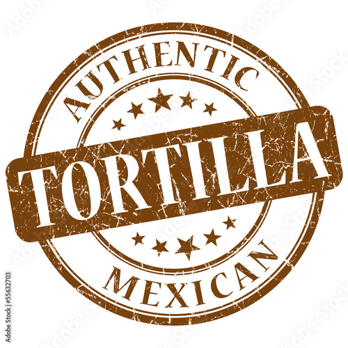 Illustration: tortilla brown grunge stamp tortilla brown grunge stamp