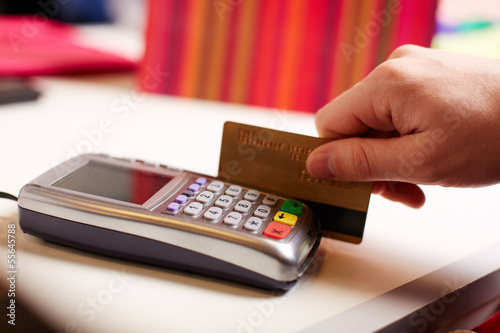 Photo: Paying by card Paying by card