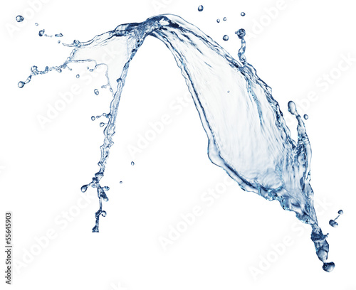 Photo: blue water splash isolated blue water splash isolated