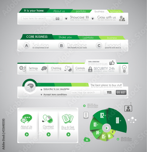 Vector: Infographic design template with design elements Infographic design template with design elements