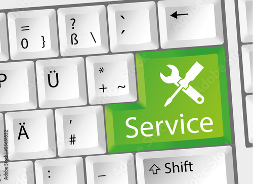 Vector: Service - Support - Beratung - Tastatur deutsch Service - Support - Beratung - Tastatur deutsch