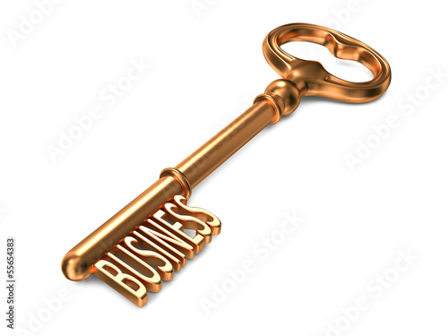 Illustration: Business - Golden Key. Business - Golden Key.