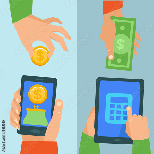 Vector: Vector online banking concept Vector online banking concept