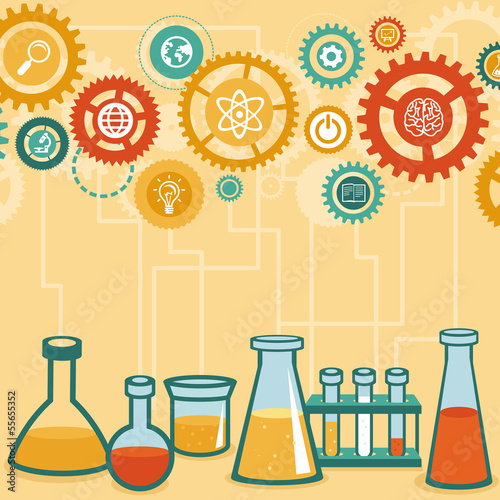 Vector: Vector concept - chemistry and science research Vector concept - chemistry and science research