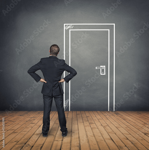 Photo: Businessman thinking about Decision Businessman thinking about Decision