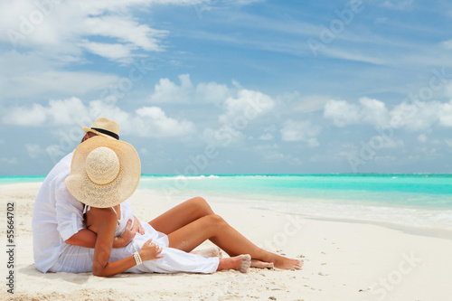 Photo: Couple on the beach of sea Couple on the beach of sea